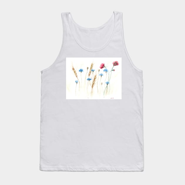 Cornfield with cornflowers and poppies Tank Top by Kunst und Kreatives